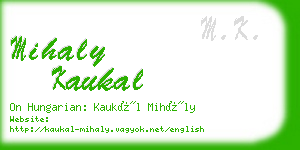 mihaly kaukal business card